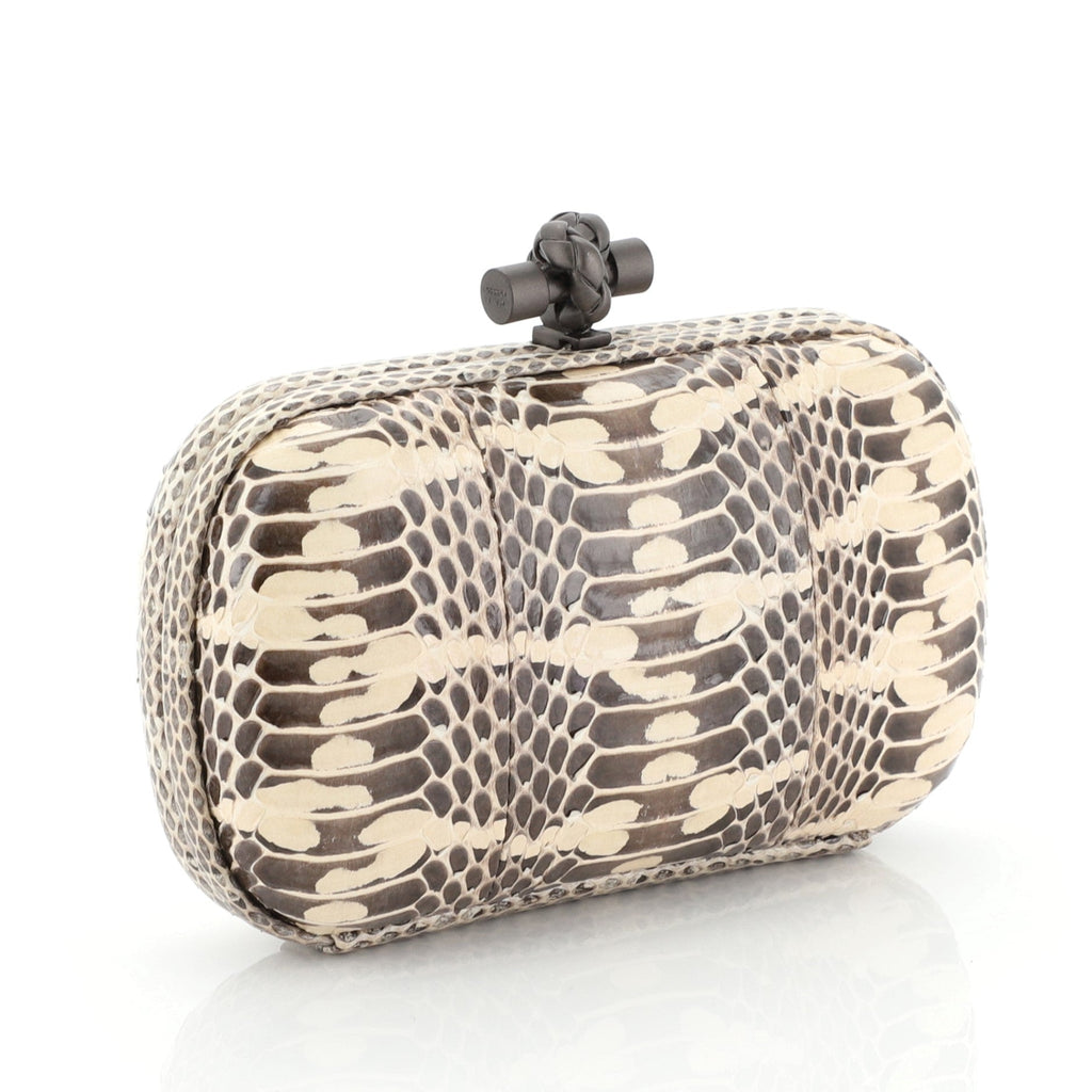 Box Knot Clutch Python Small