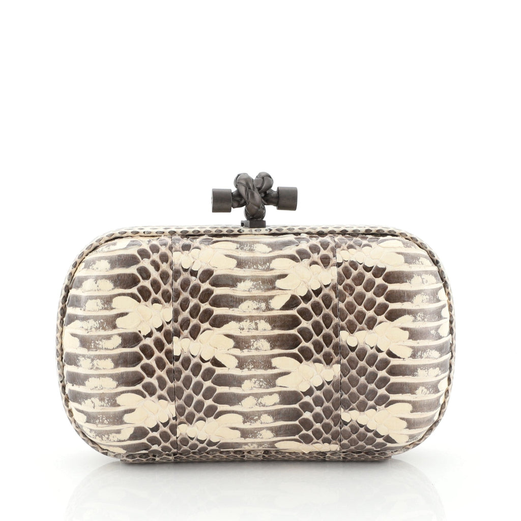 Box Knot Clutch Python Small