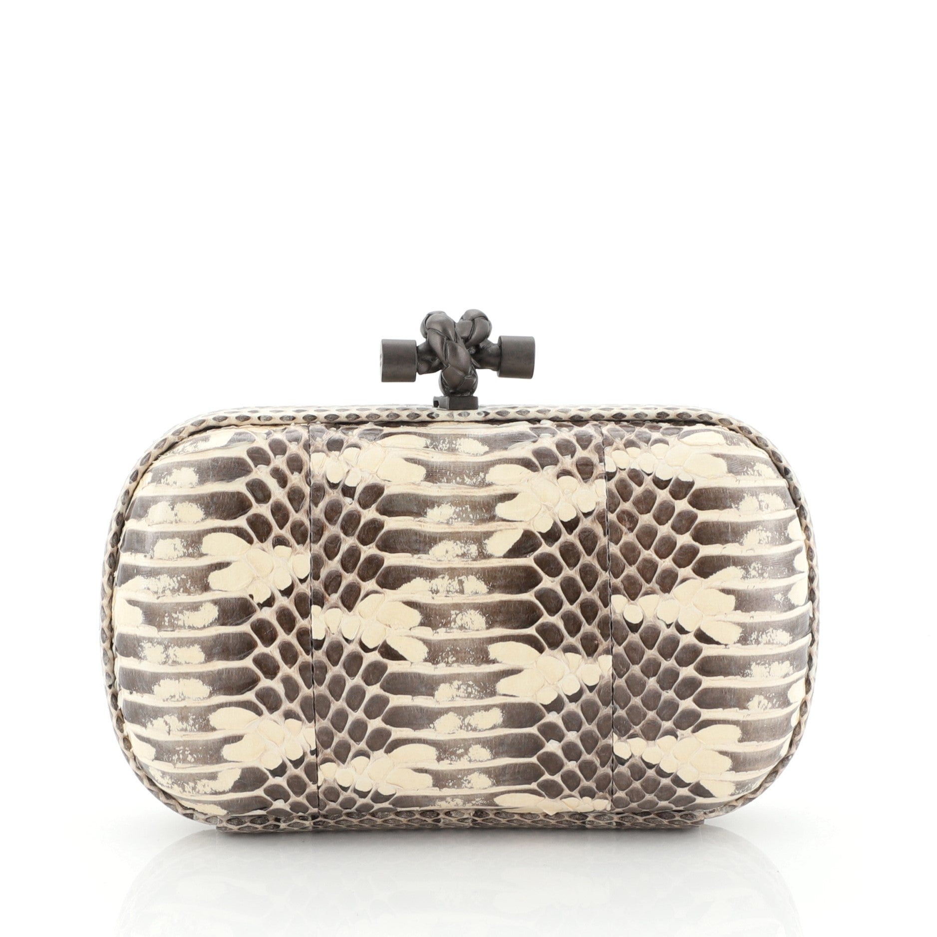 Box Knot Clutch Python Small