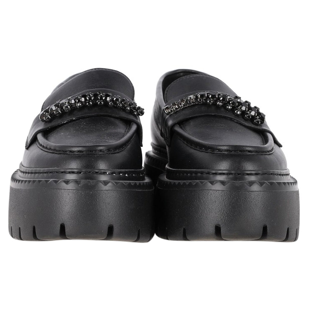 Jimmy Choo Bryer Flat Loafers in Black Leather