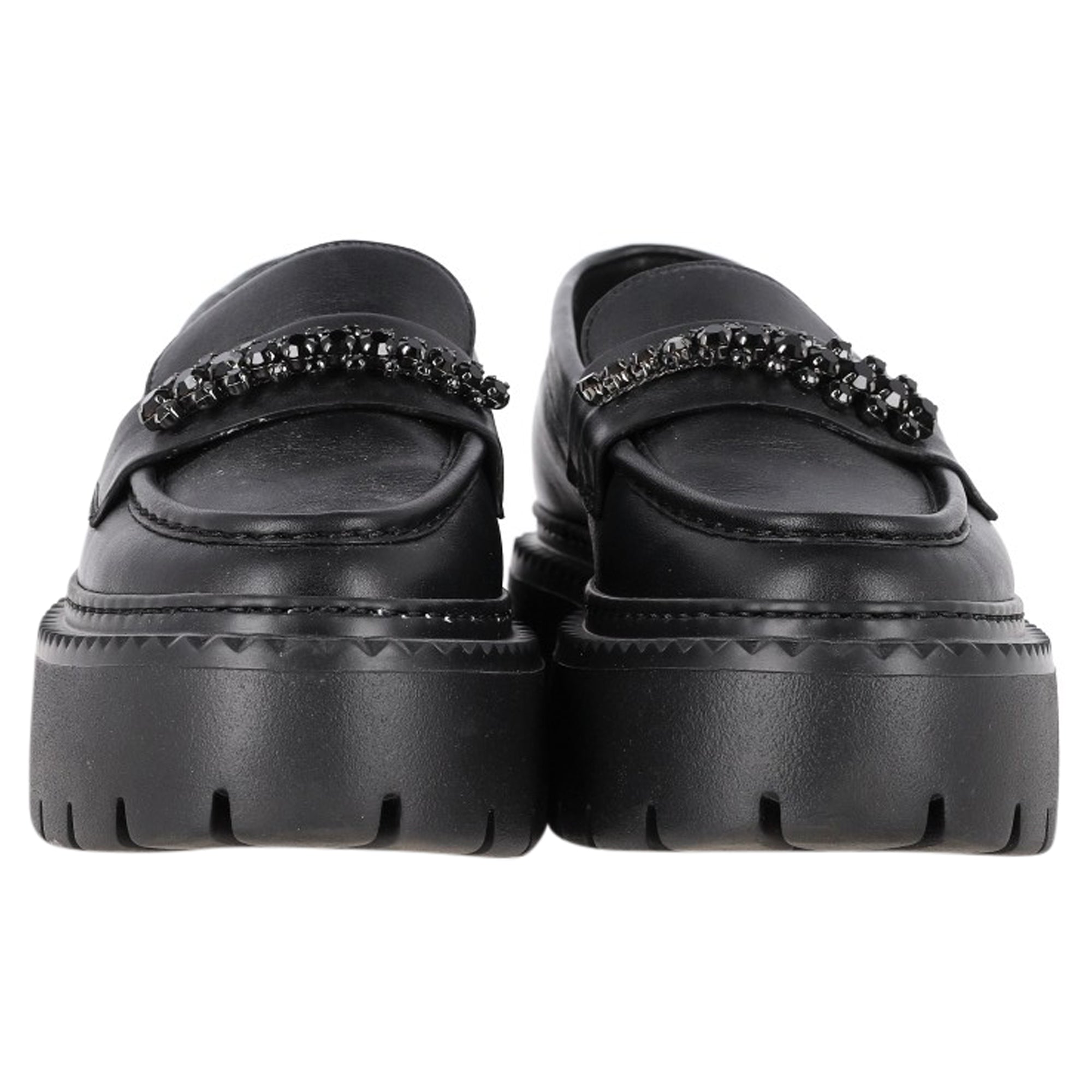 Jimmy Choo Bryer Flat Loafers in Black Leather