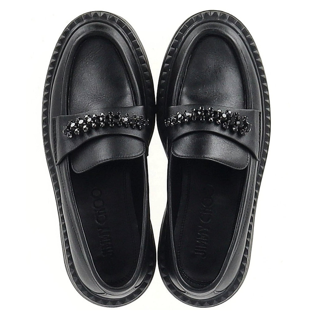 Jimmy Choo Bryer Flat Loafers in Black Leather