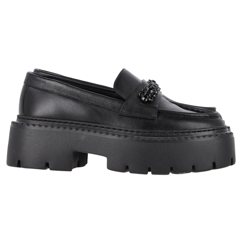 Jimmy Choo Bryer Flat Loafers in Black Leather