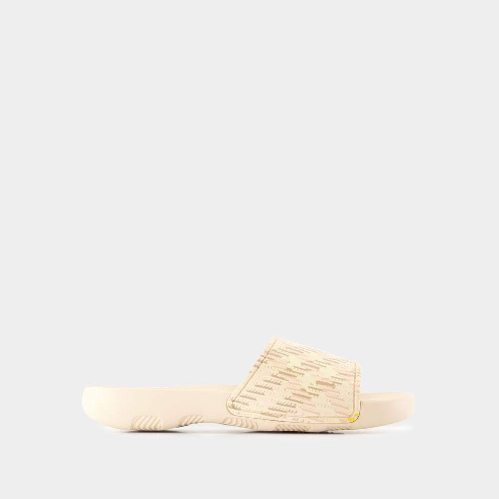 Women's Dive Check Sandals - Burberry - Synthetic - Pink