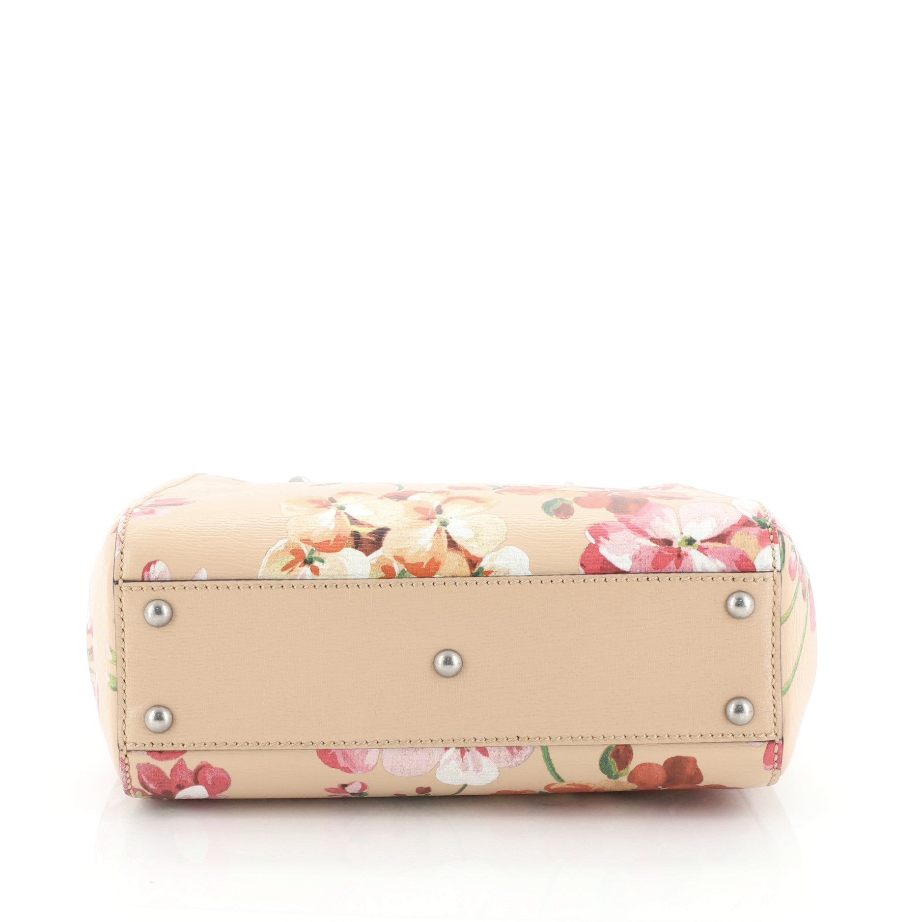 Bamboo Shopper Tote Blooms Print Leather Mini