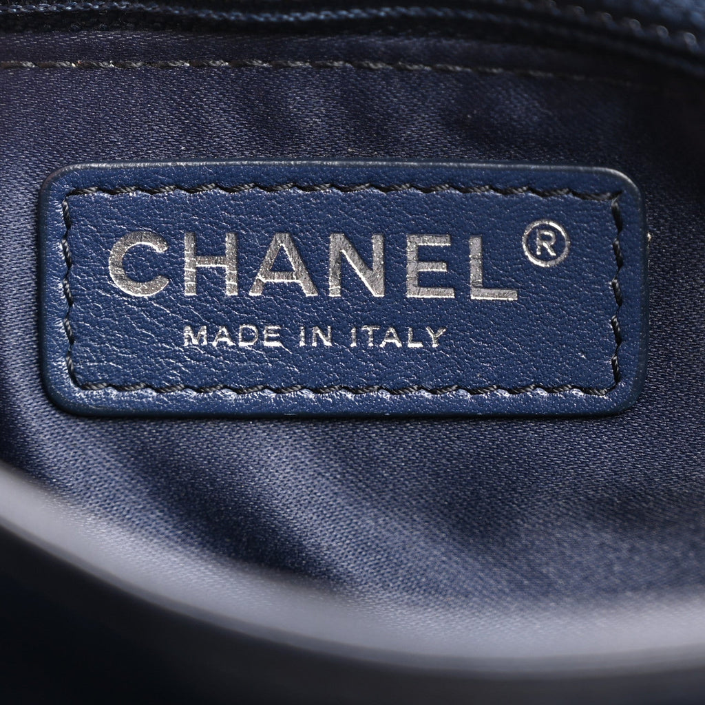 Lambskin Quilted Jumbo Chanel 3 Flap Navy