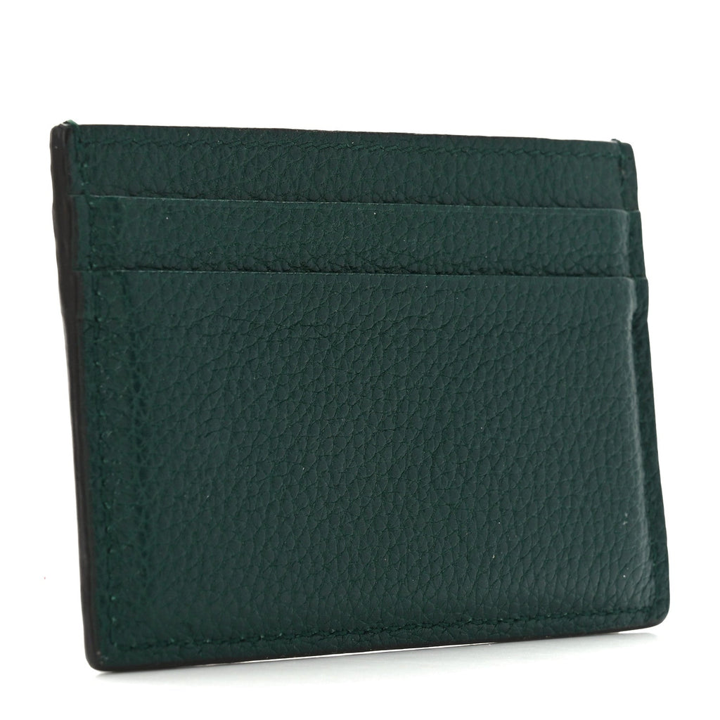 Grainy Calfskin Zumi  Holder Green