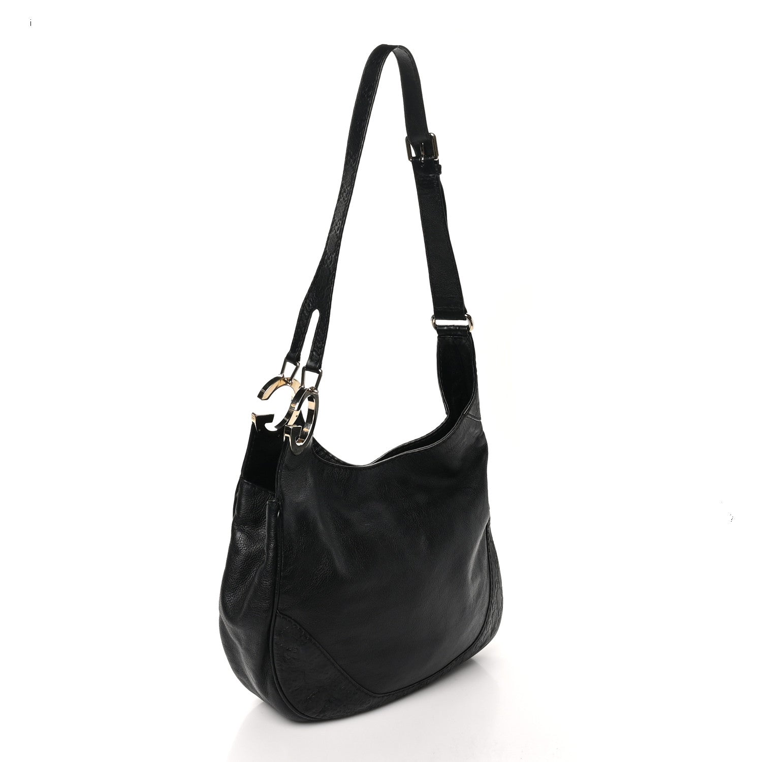 Guccissima Medium Charlotte Hobo Black