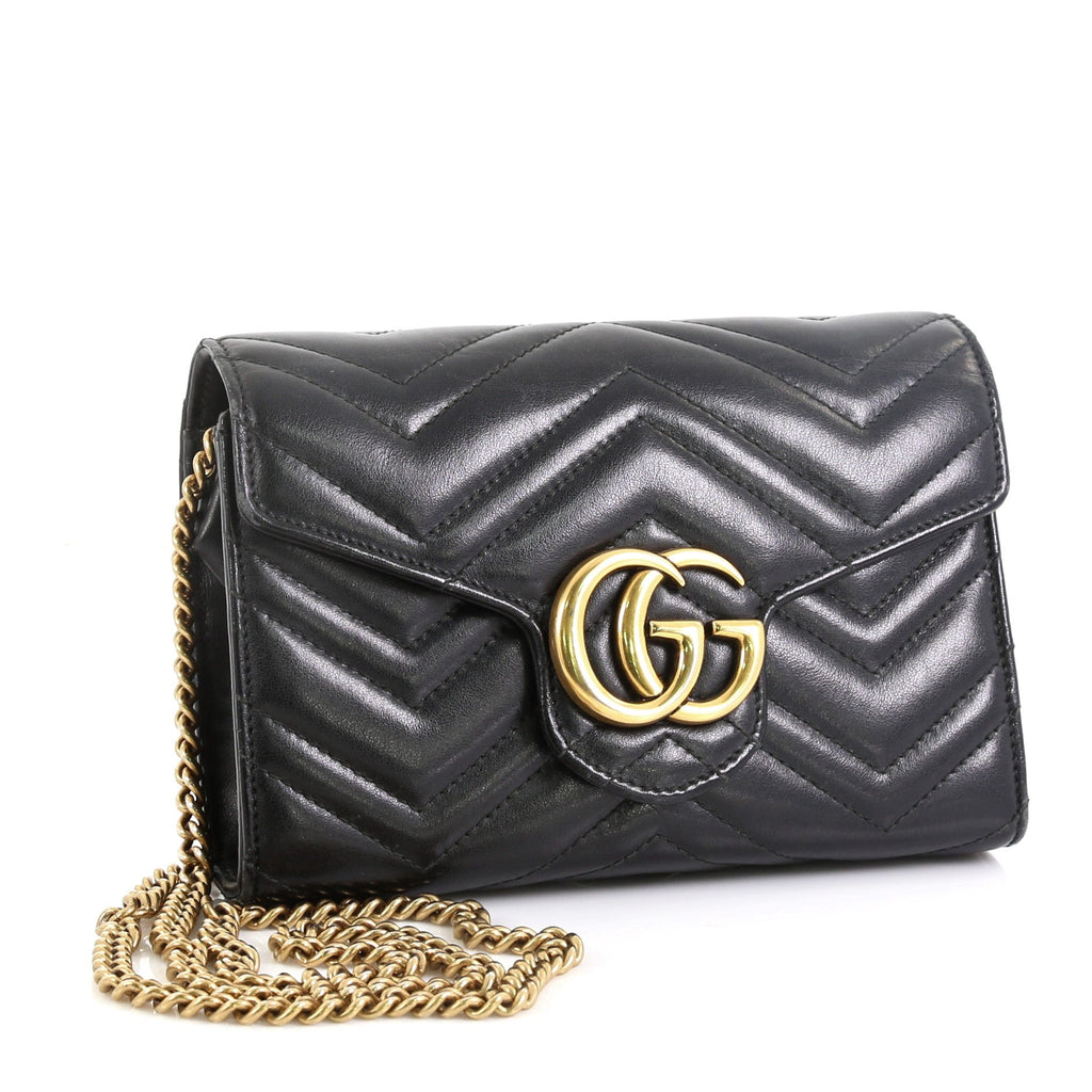 GG Marmont Chain Wallet Matelasse Leather Mini