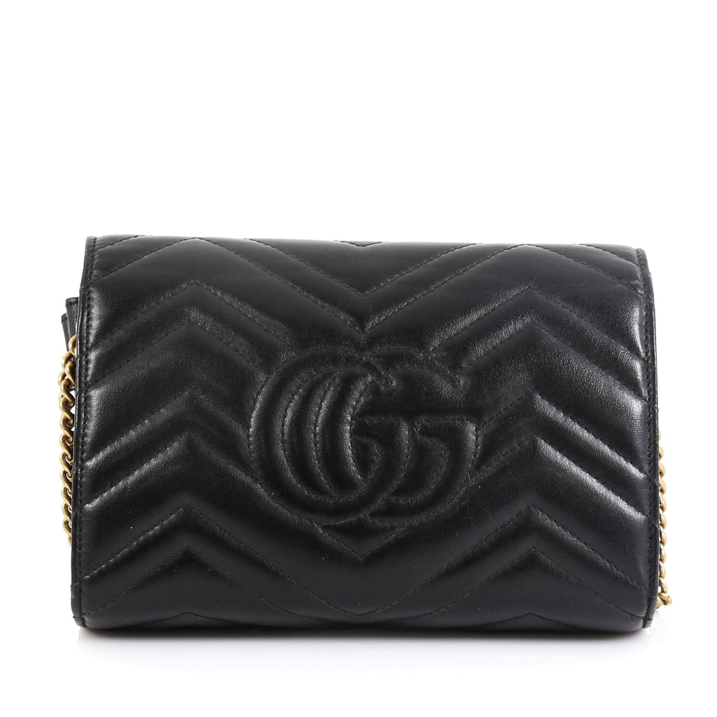 GG Marmont Chain Wallet Matelasse Leather Mini