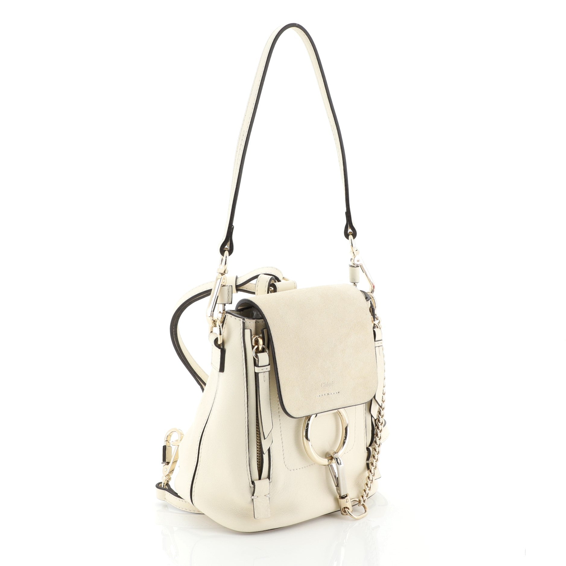 Faye Backpack Leather and Suede Mini