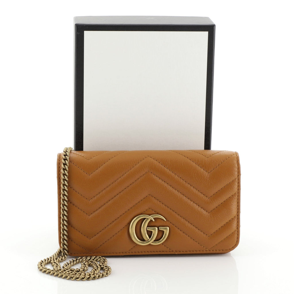 GG Marmont Chain Flap Bag Matelasse Leather Mini