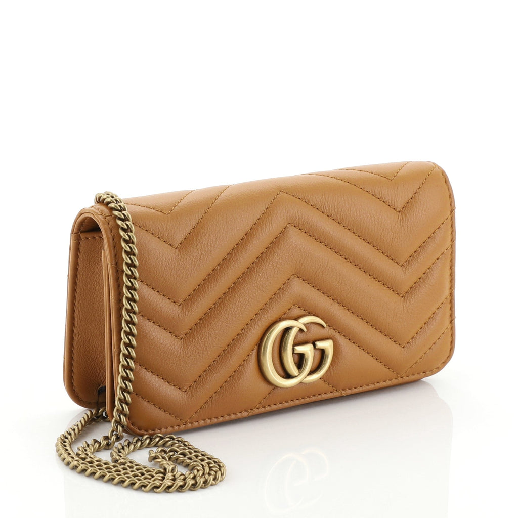 GG Marmont Chain Flap Bag Matelasse Leather Mini