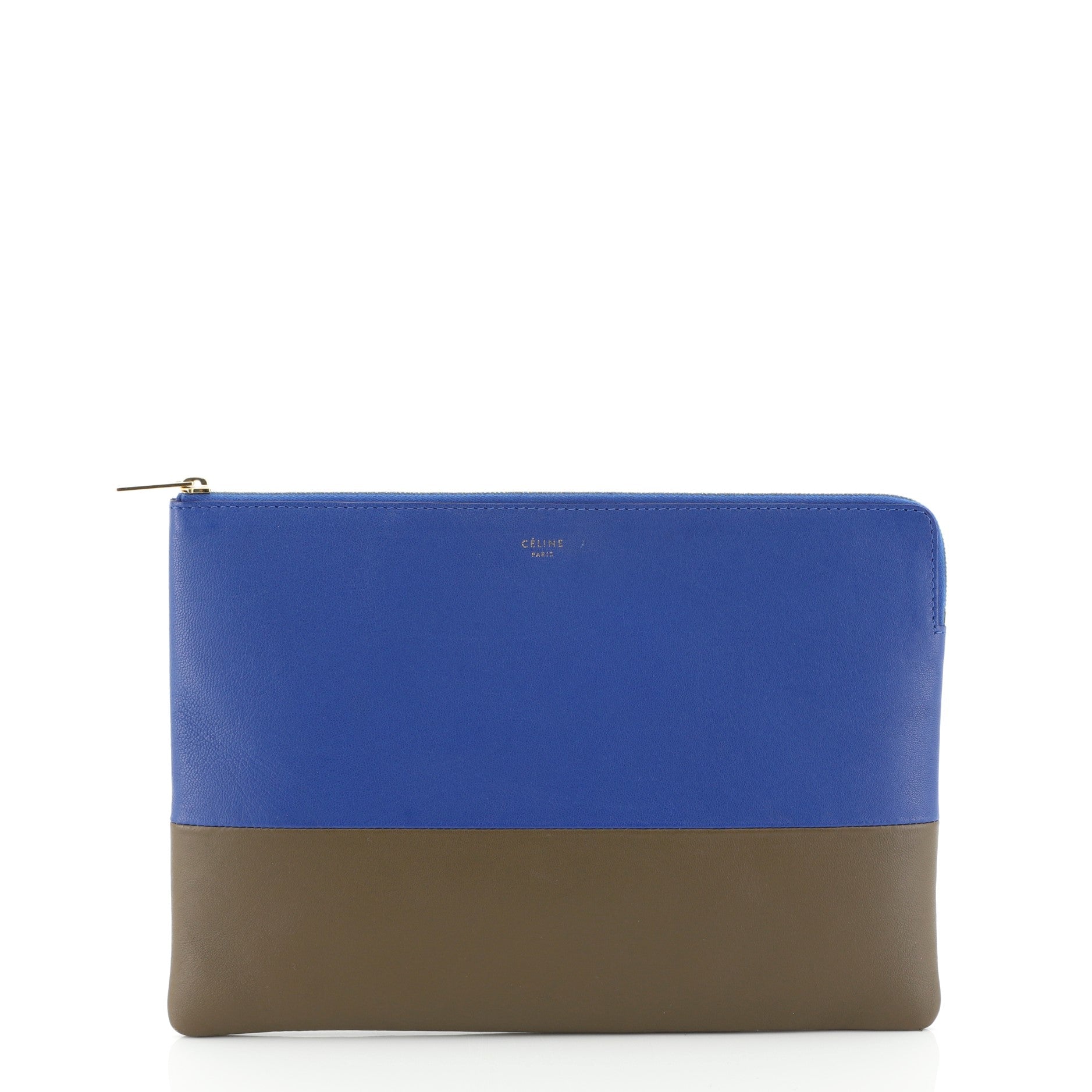 Bicolor Solo Clutch Leather
