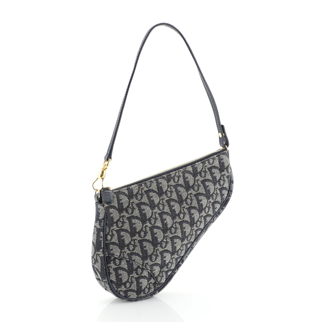 Vintage Saddle Bag Diorissimo Canvas Mini