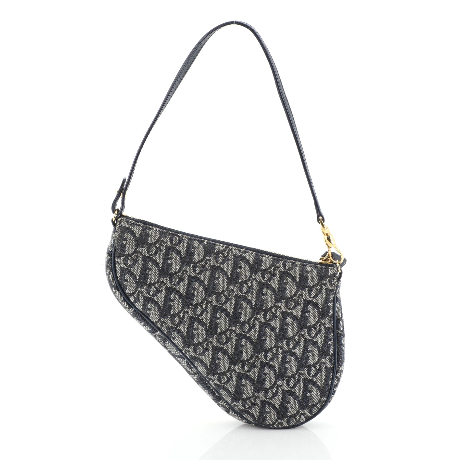 Vintage Saddle Bag Diorissimo Canvas Mini