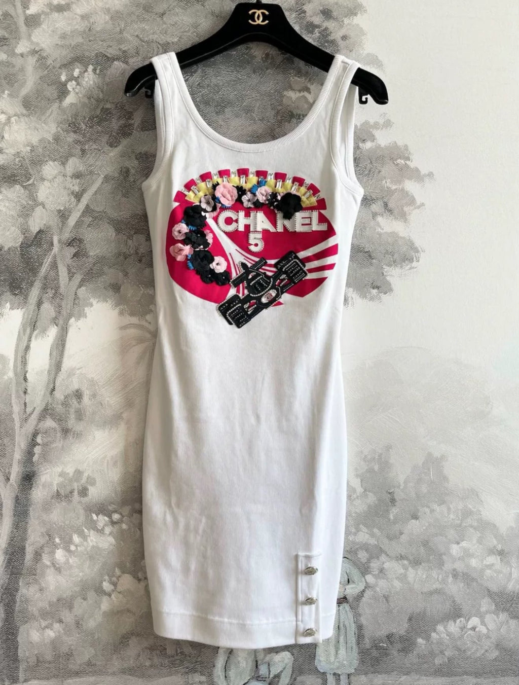 Chanel 23C F1 white dress