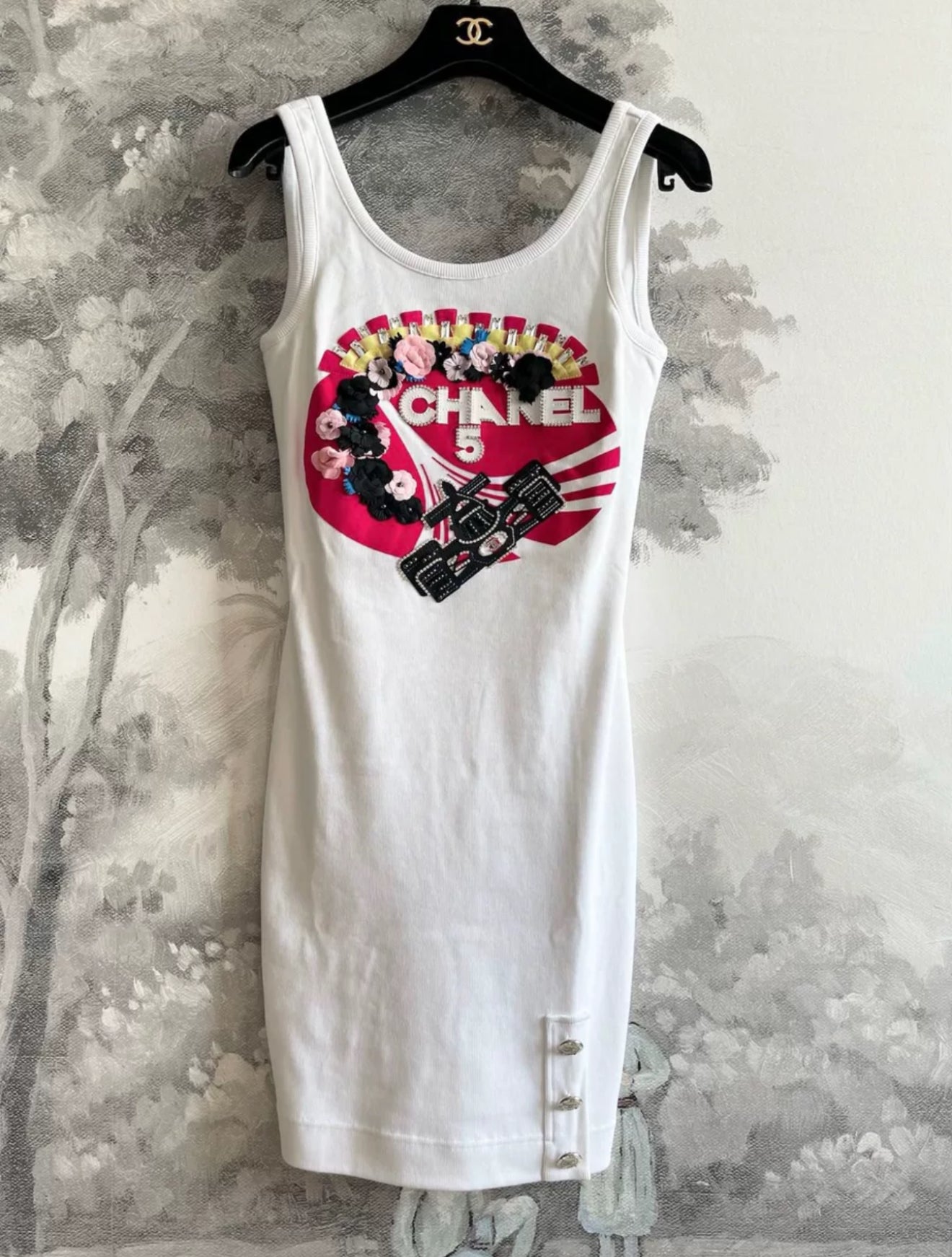 Chanel 23C F1 white dress