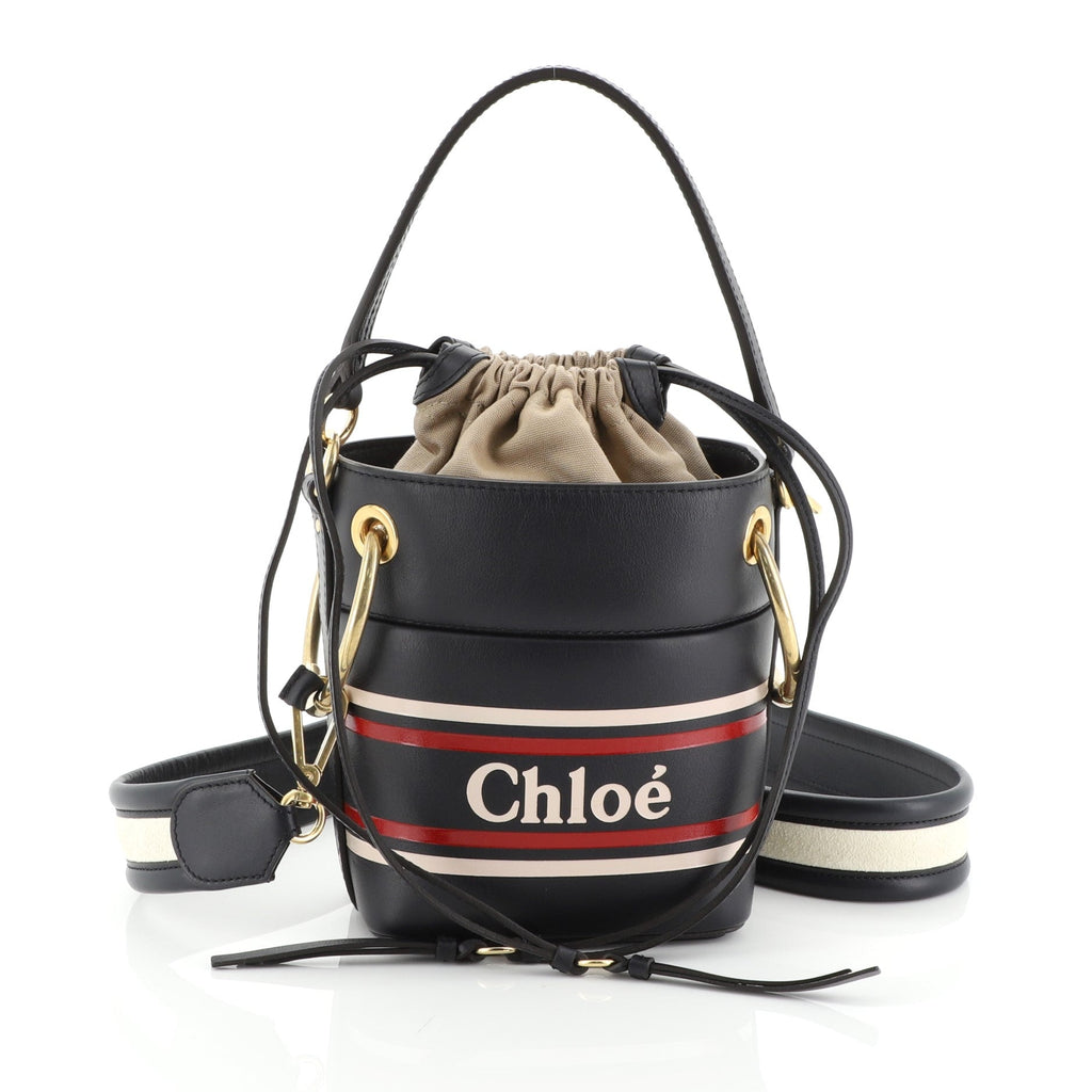 Roy Logo Bucket Bag Printed Leather Mini