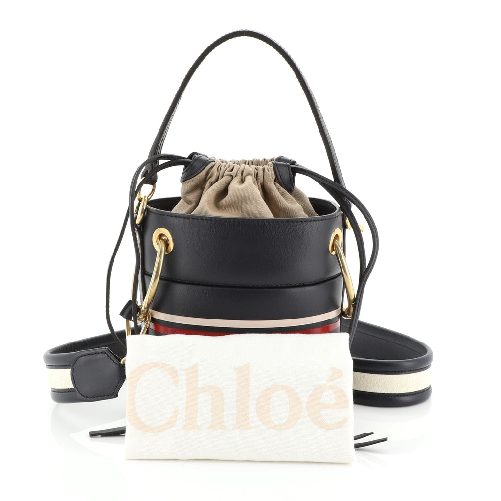 Roy Logo Bucket Bag Printed Leather Mini