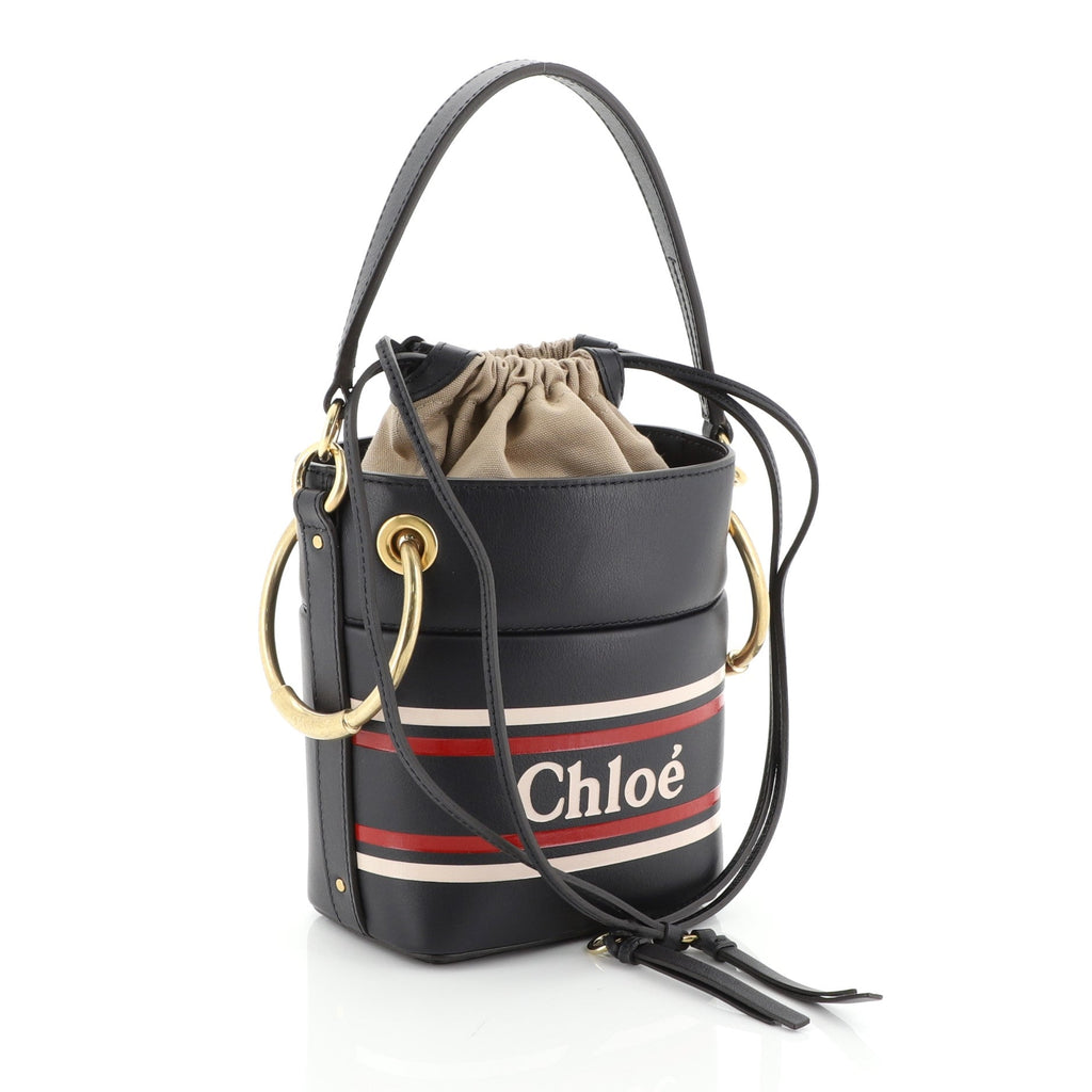 Roy Logo Bucket Bag Printed Leather Mini
