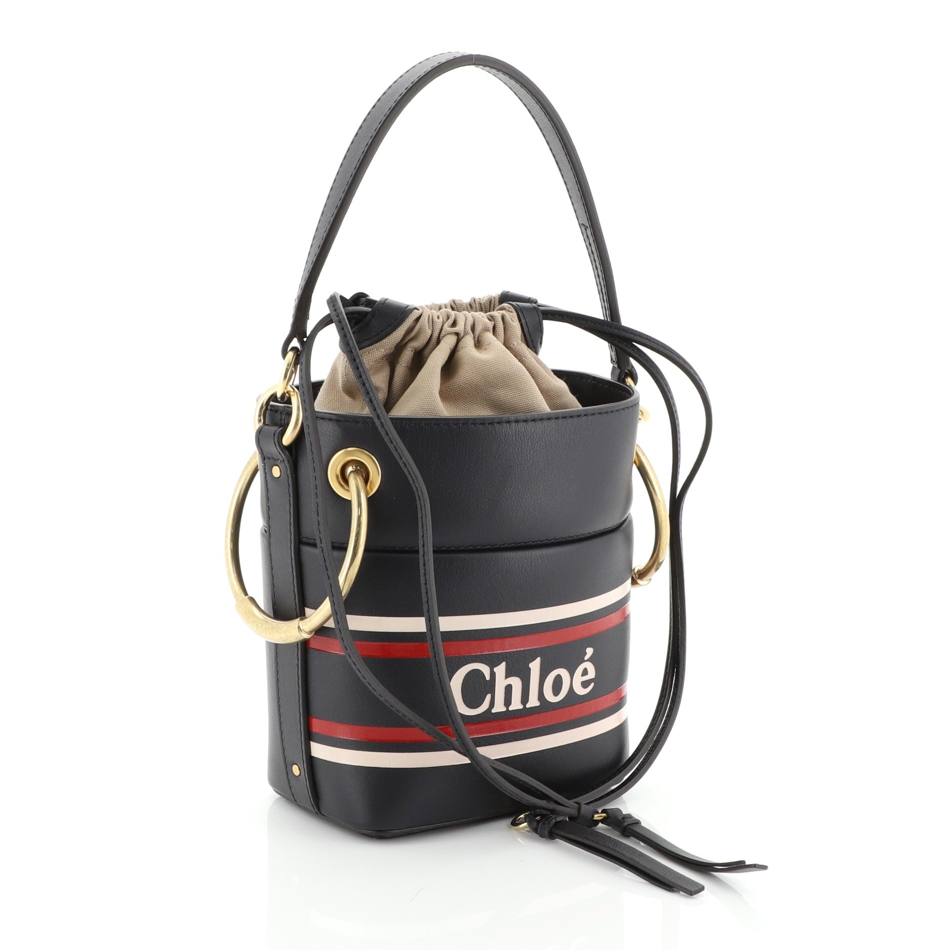 Roy Logo Bucket Bag Printed Leather Mini