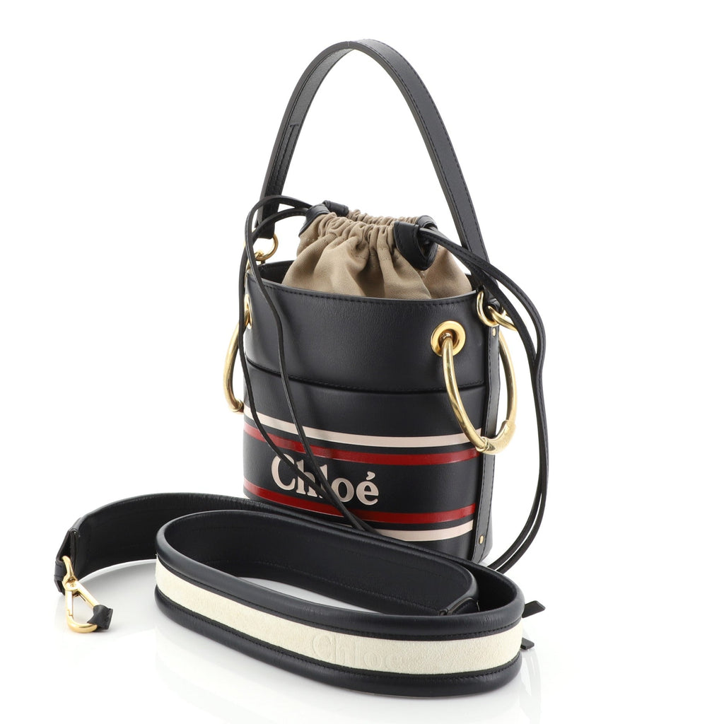 Roy Logo Bucket Bag Printed Leather Mini