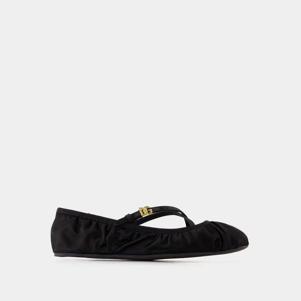 Women's Ballerinas - Dolce&Gabbana - Satin - Black