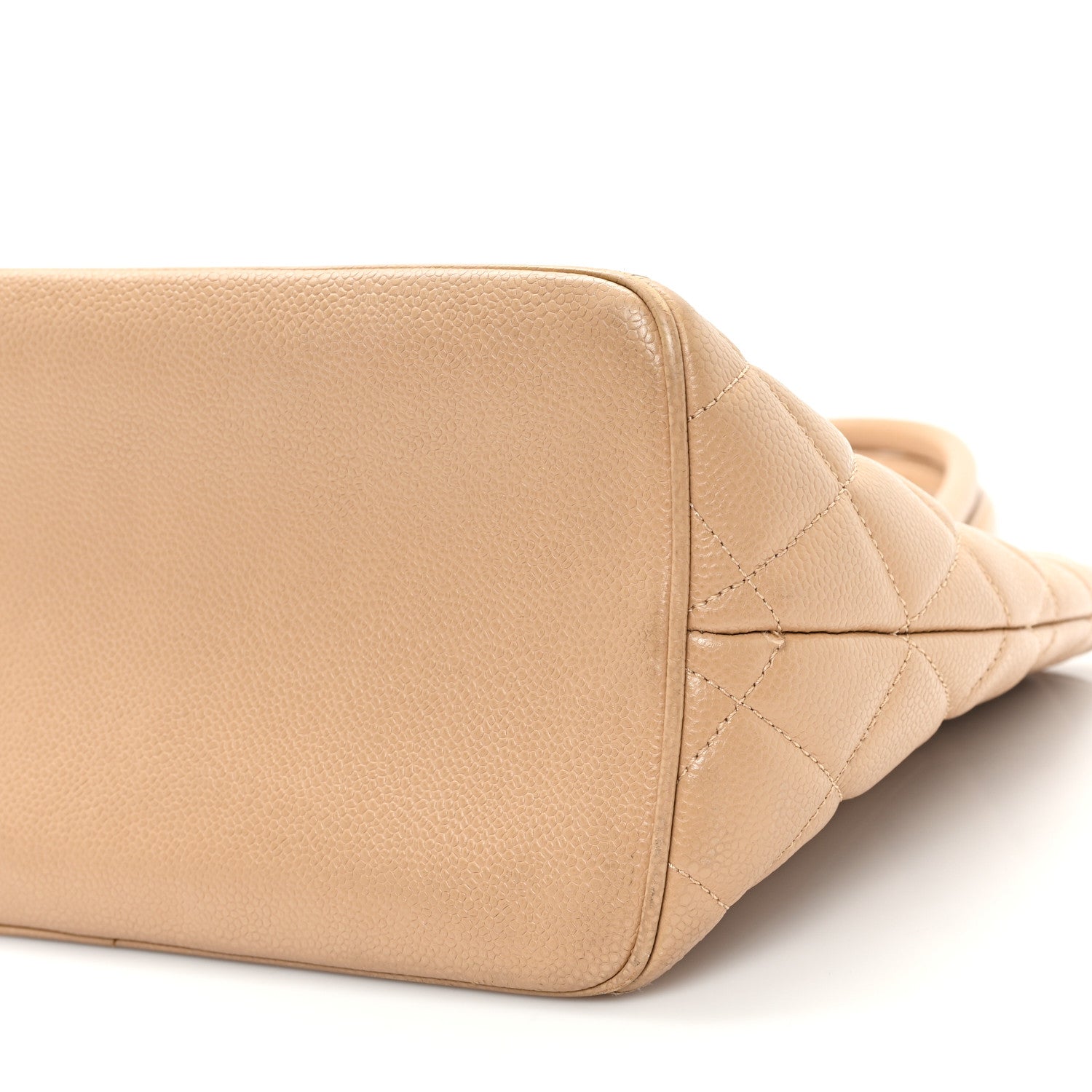 Caviar Quilted Medallion Tote Beige