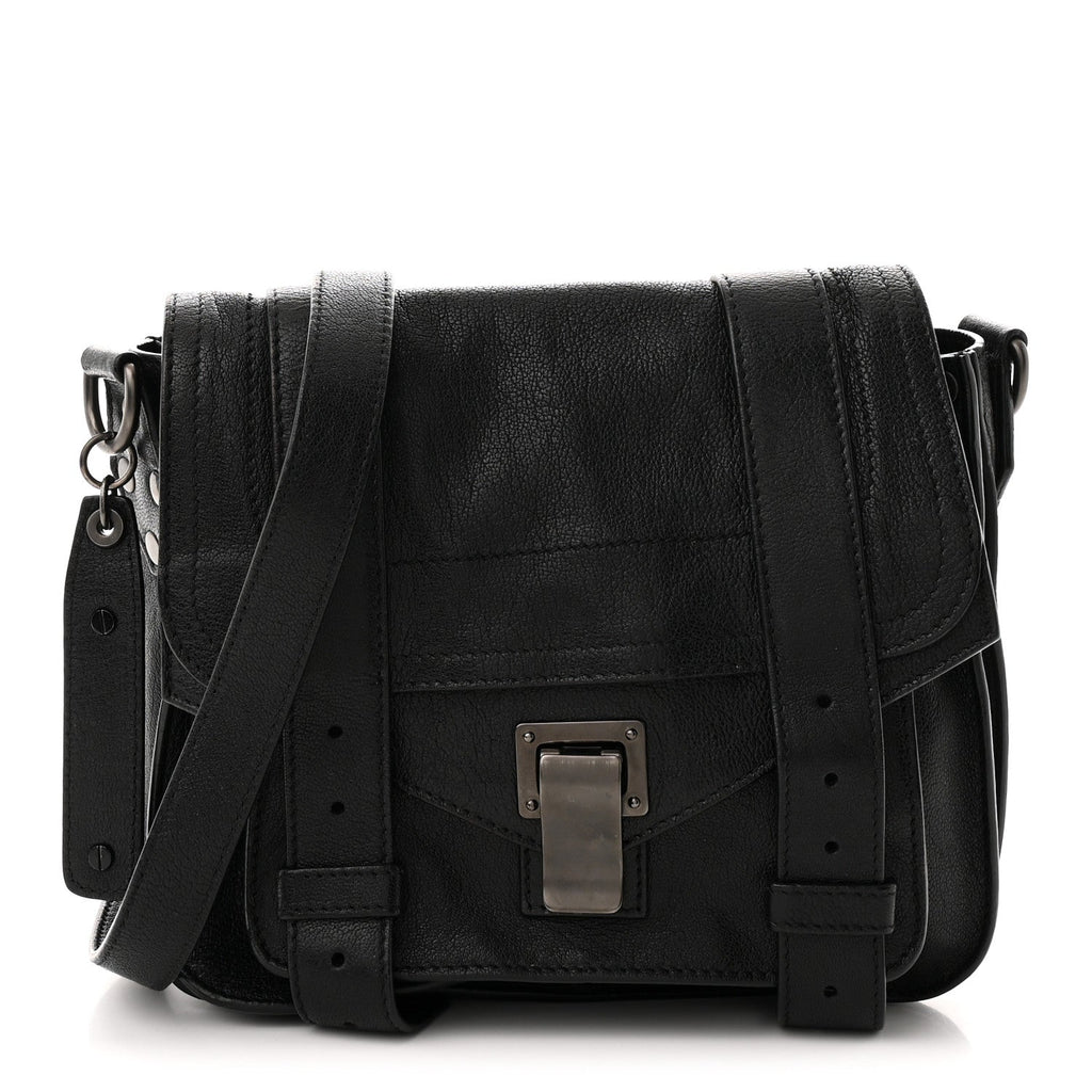 Lambskin PS1 Pouch Messenger Black