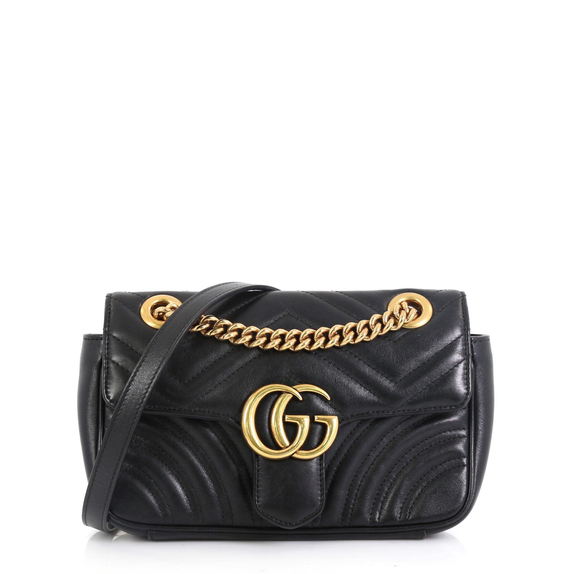 GG Marmont Flap Bag Matelasse Leather Mini