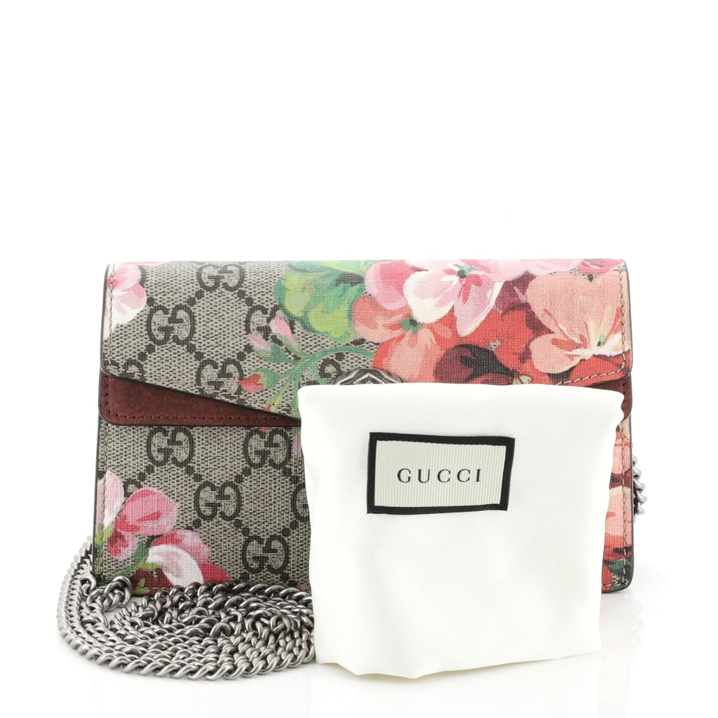 Dionysus Bag Blooms Print GG Coated Canvas Super Mini