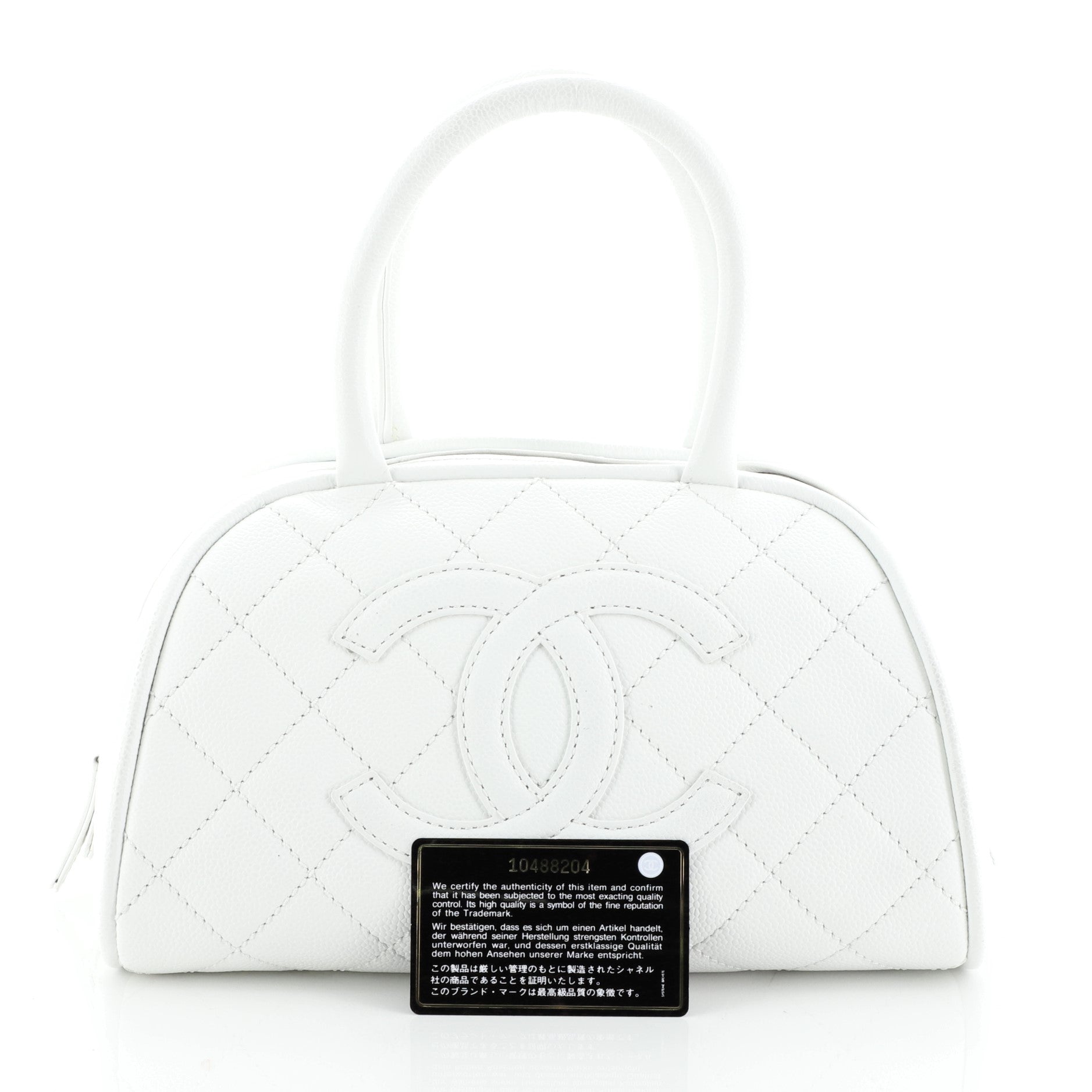 Timeless CC Bowler Bag Quilted Caviar Mini