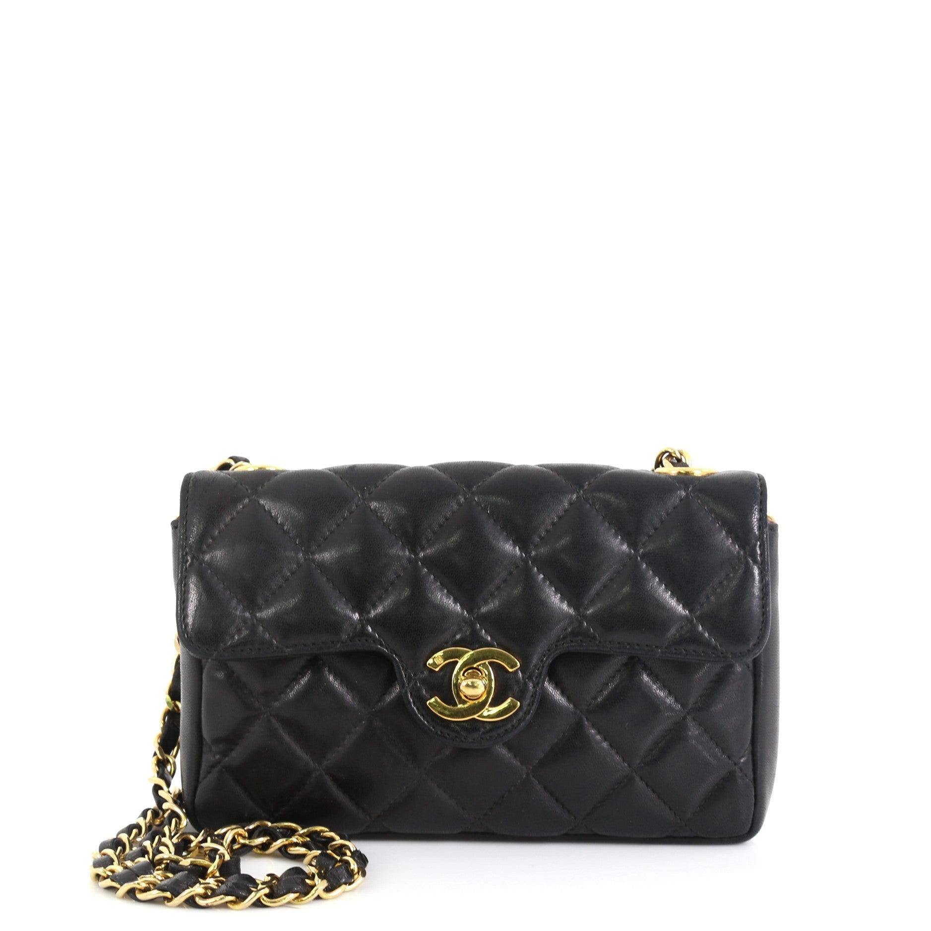 Vintage CC Chain Flap Bag Quilted Leather Mini