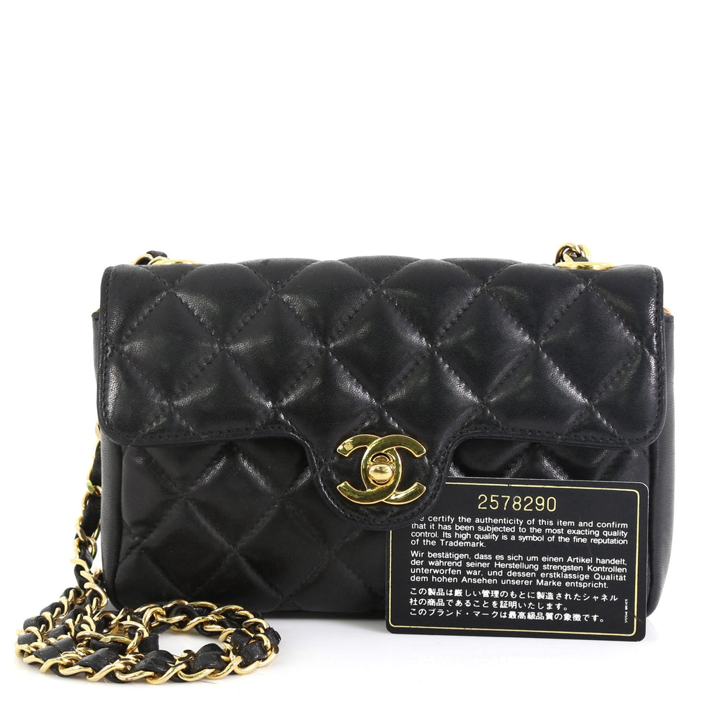 Vintage CC Chain Flap Bag Quilted Leather Mini