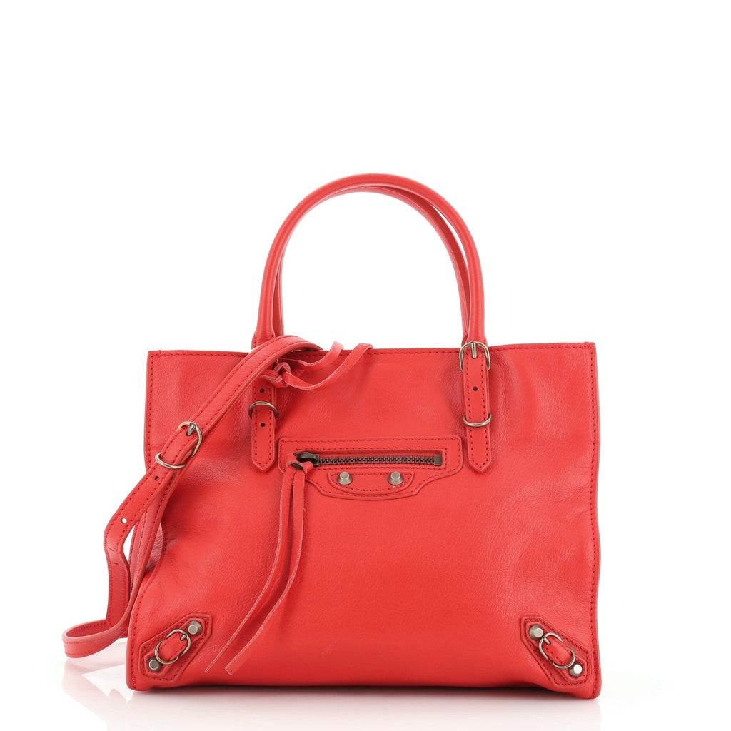 Papier A4 Classic Studs Bag Leather Mini