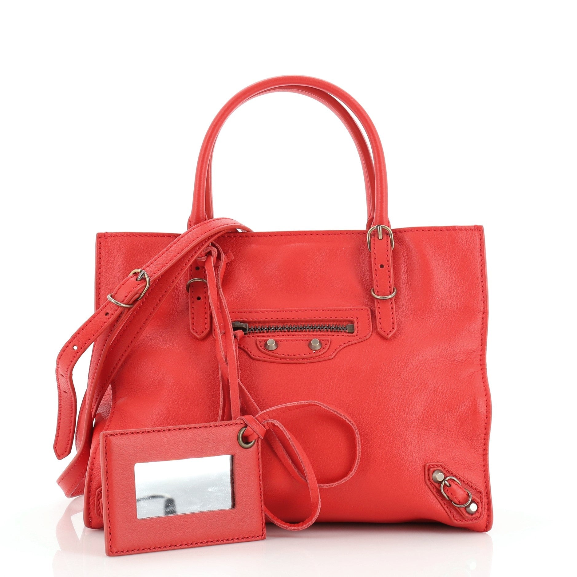 Papier A4 Classic Studs Bag Leather Mini