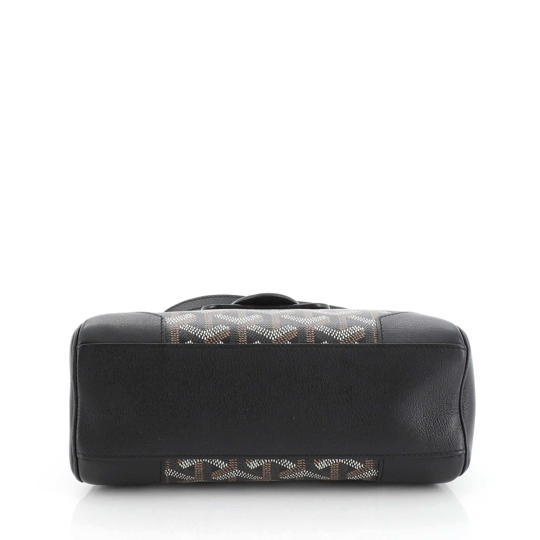 Saigon Top Handle Bag Coated Canvas with Leather Mini