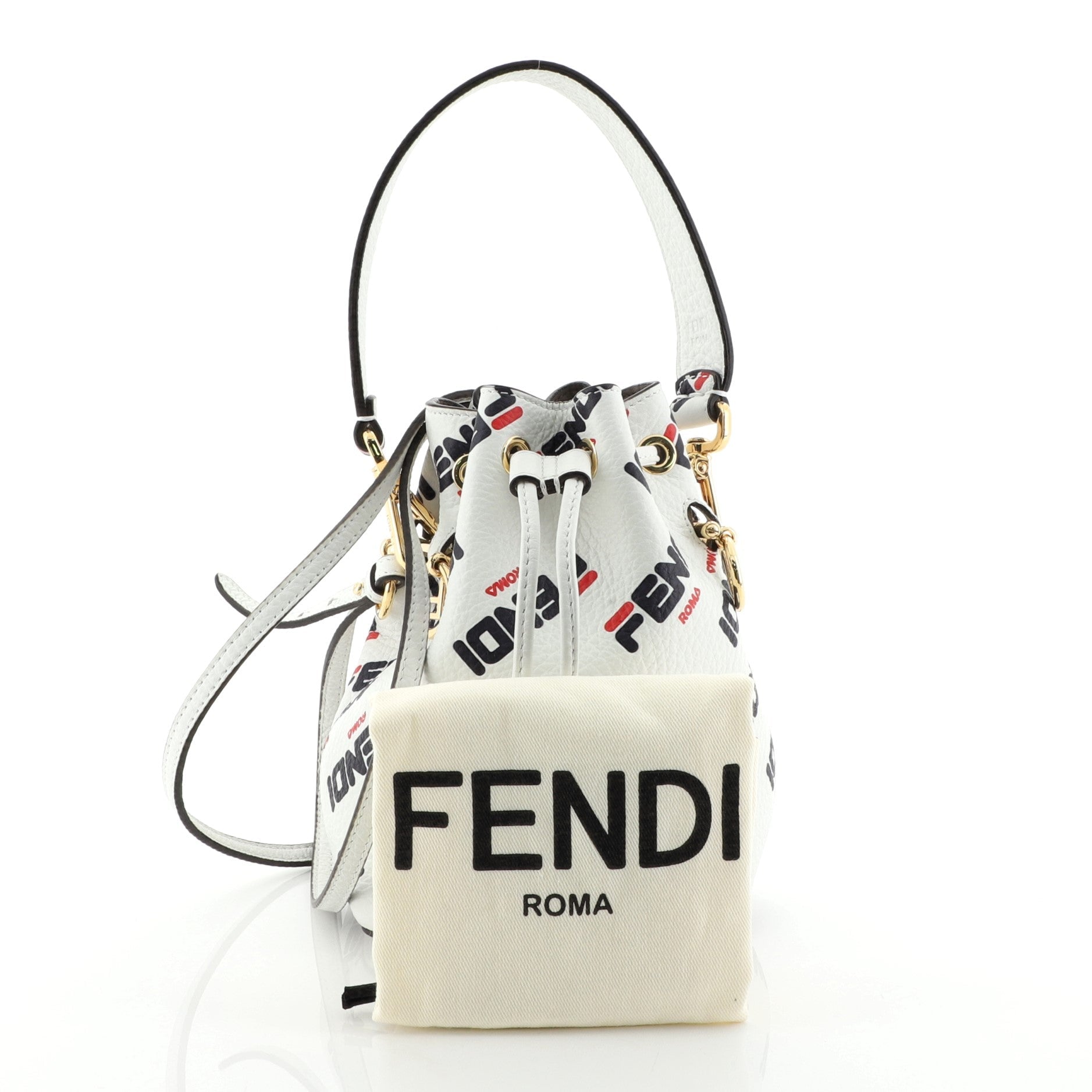 Mania Mon Tresor Bucket Bag Printed Leather Mini