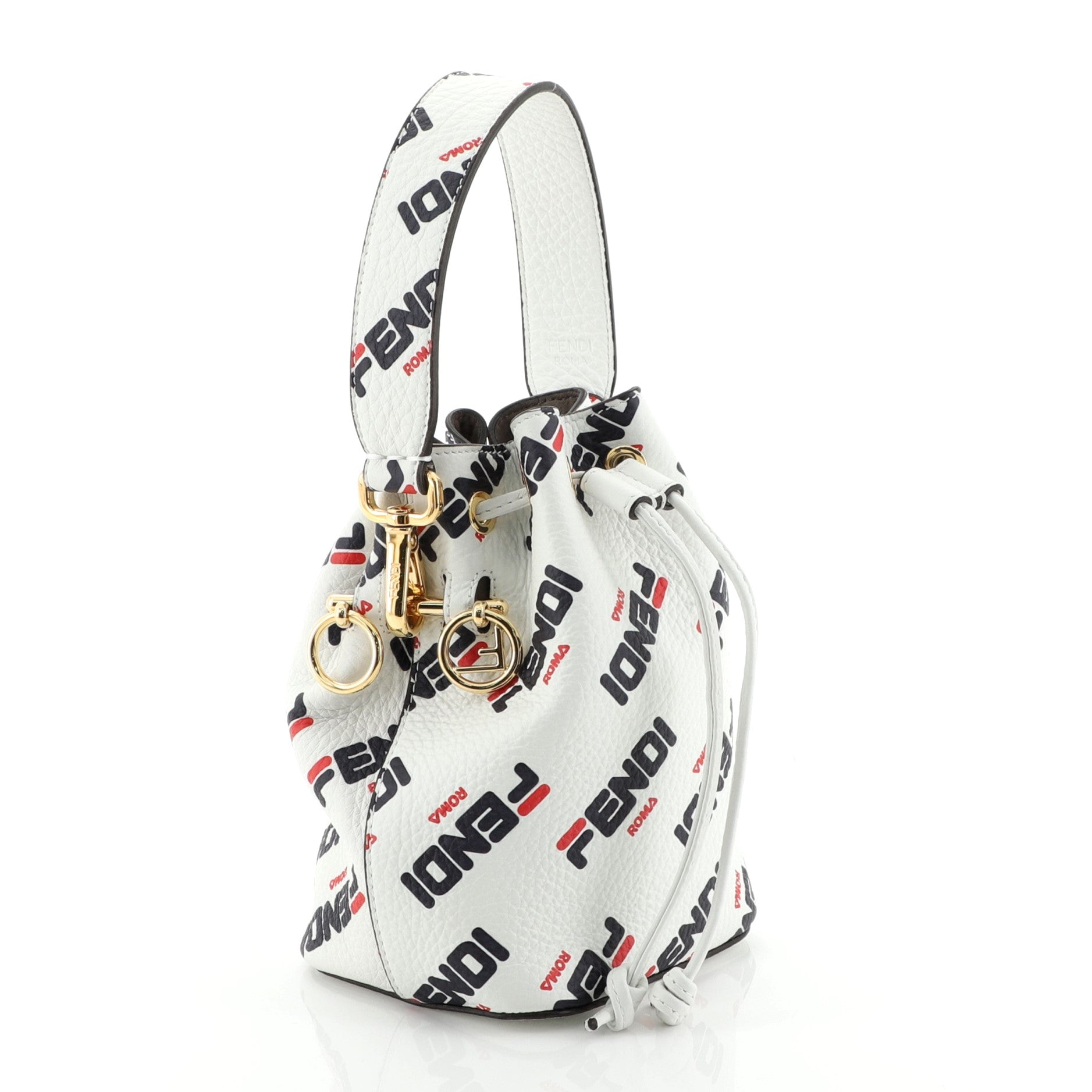 Mania Mon Tresor Bucket Bag Printed Leather Mini