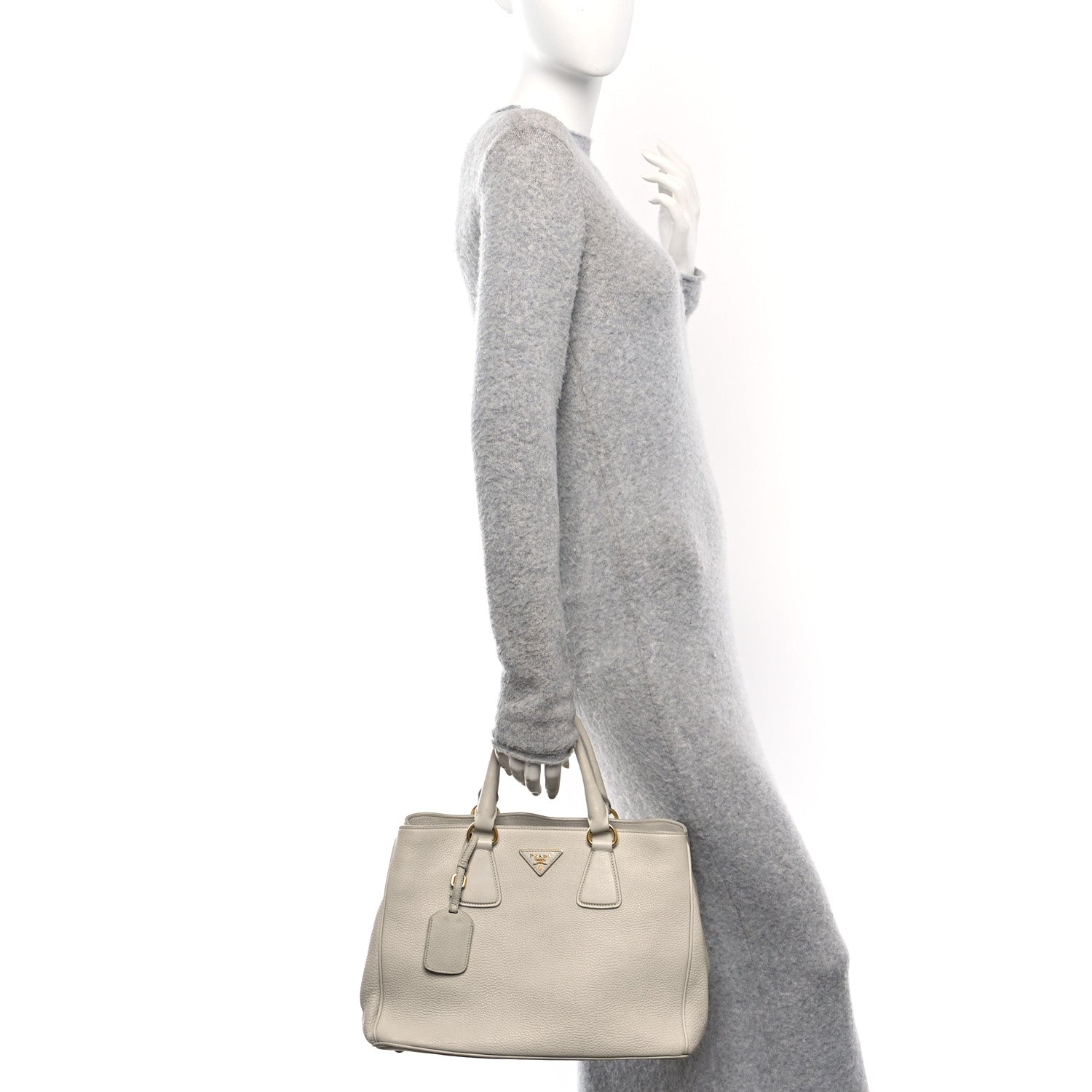 Vitello Daino Shopping Tote White