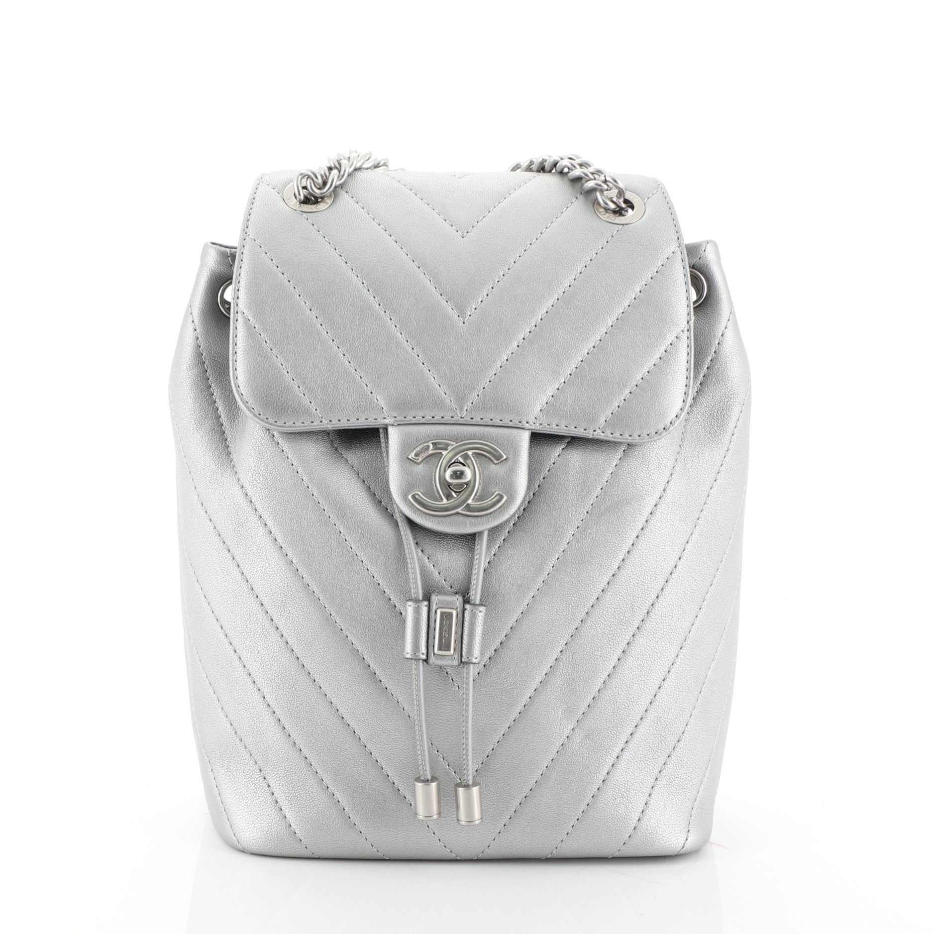 Coco Flap Backpack Chevron Calfskin Mini