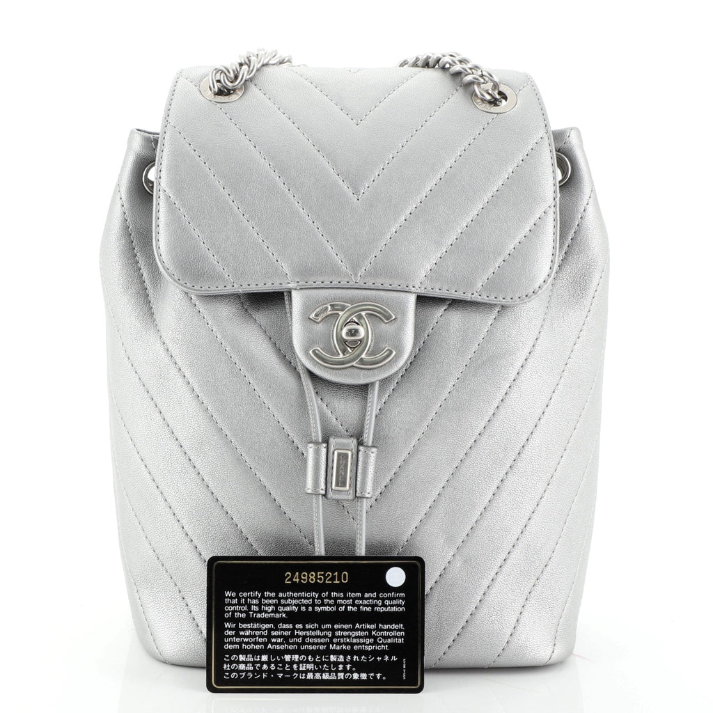 Coco Flap Backpack Chevron Calfskin Mini