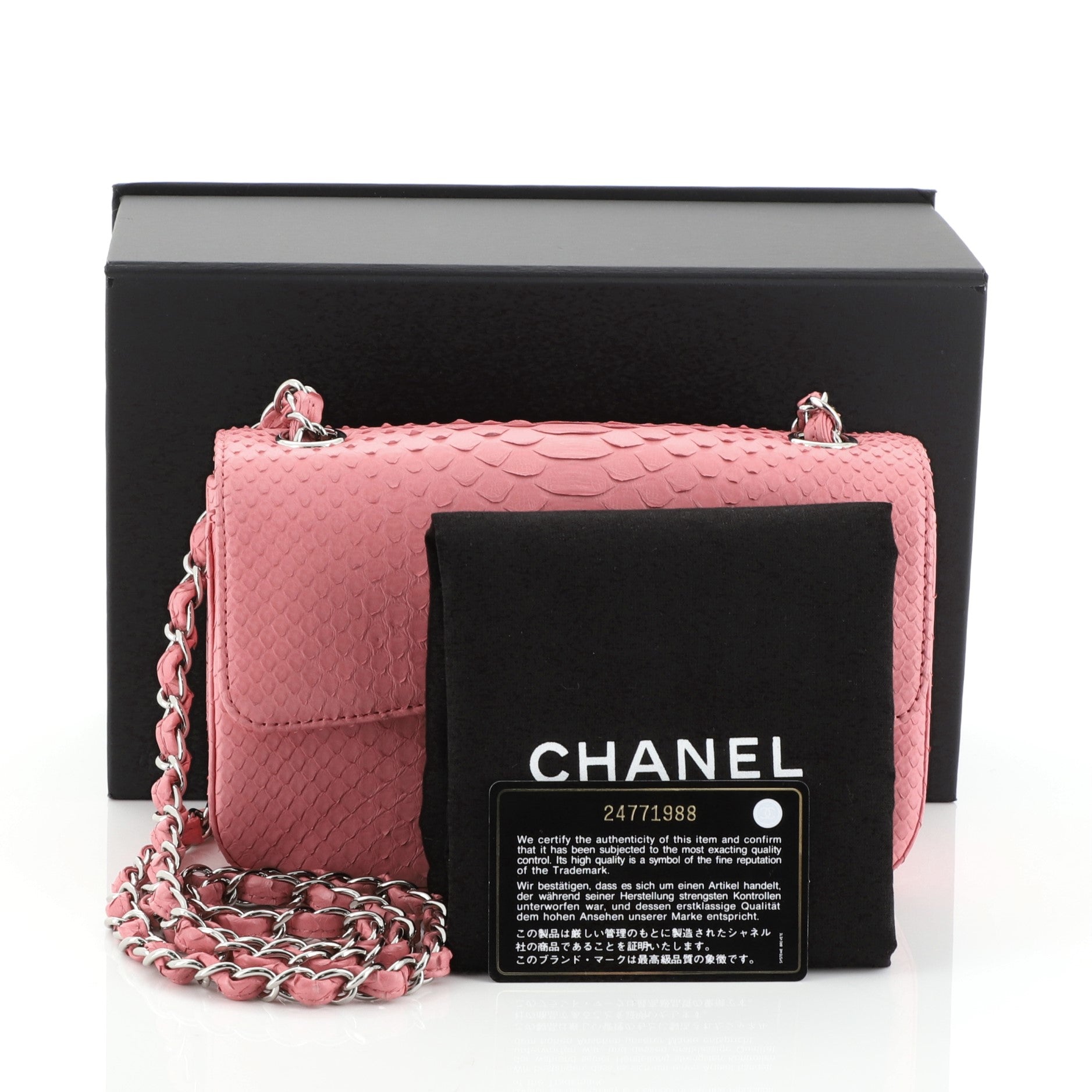 Classic Single Flap Bag Python Mini