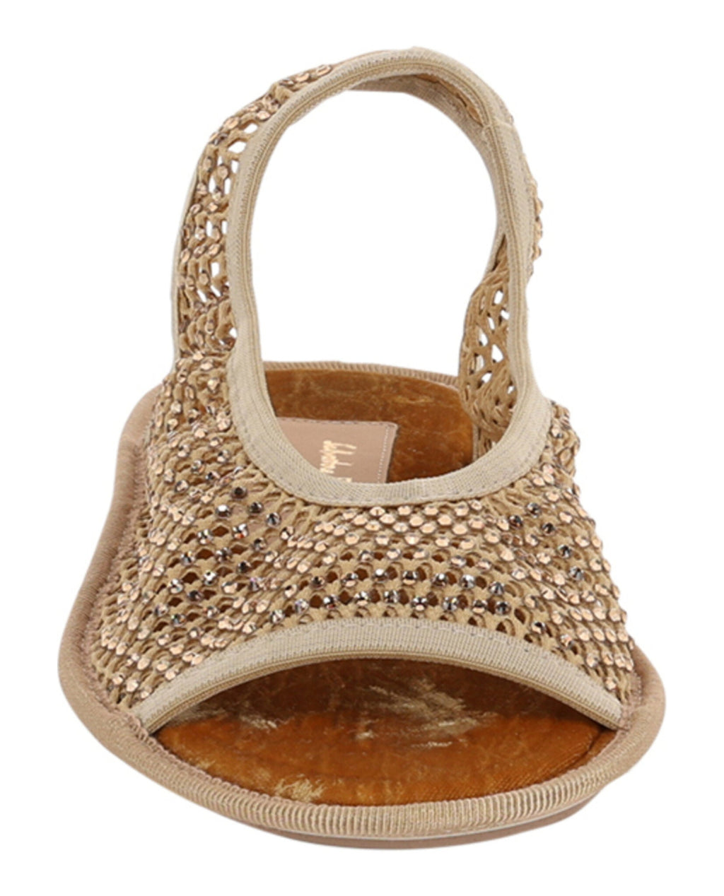 Anio Crystal Embellished Slingback Sandals