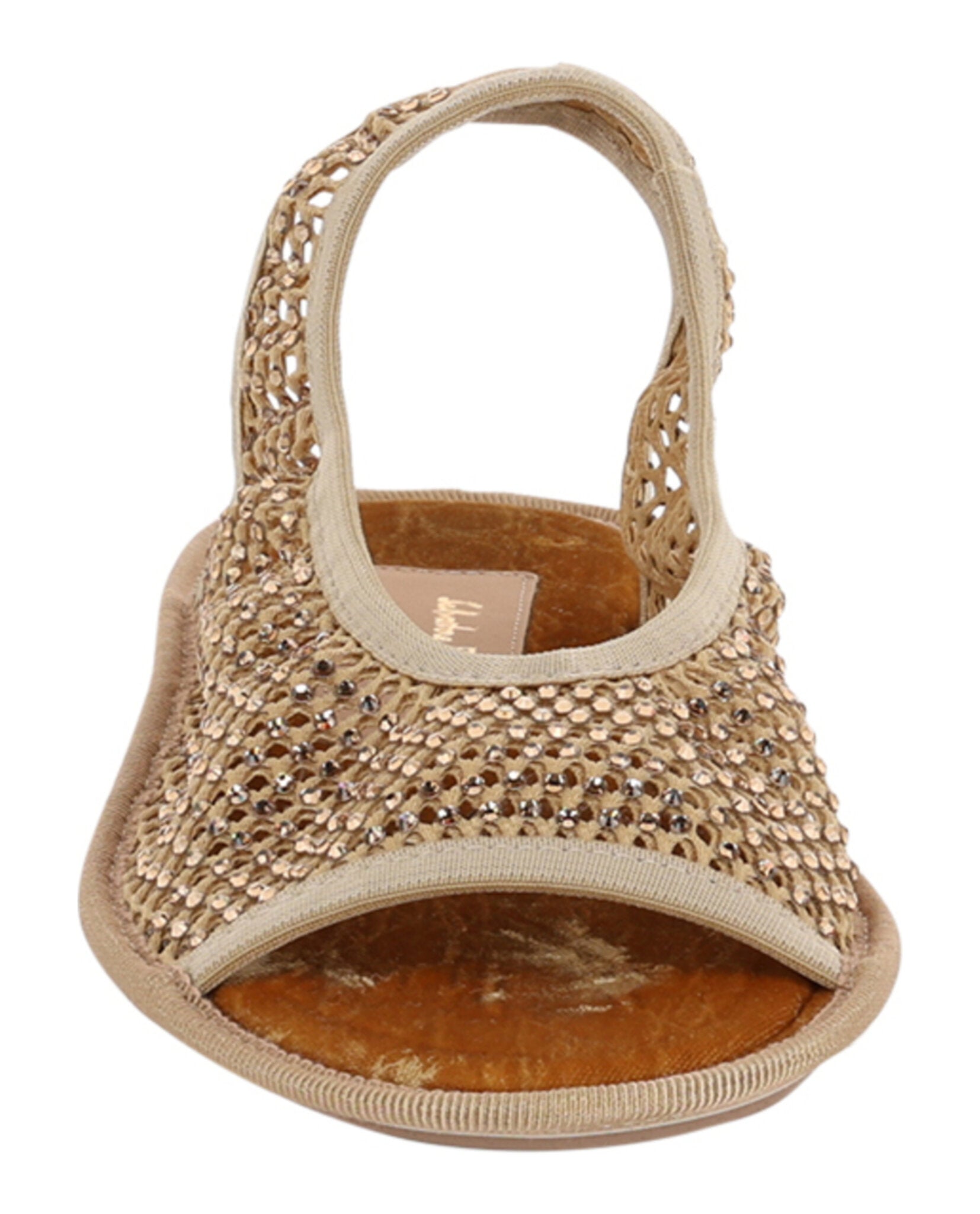 Anio Crystal Embellished Slingback Sandals
