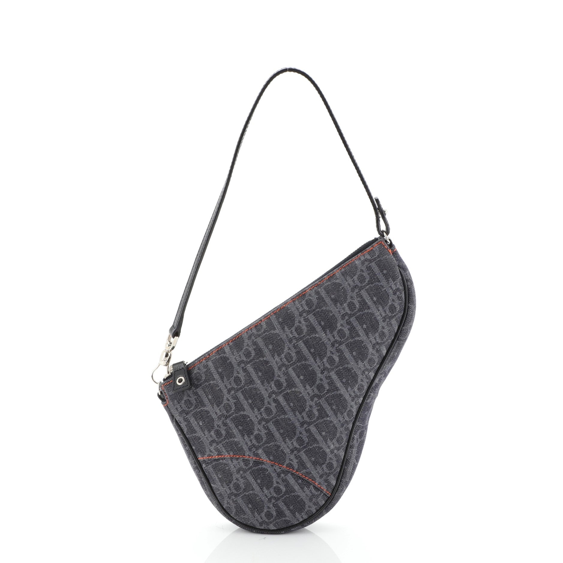 Vintage Saddle Bag Diorissimo Denim Mini