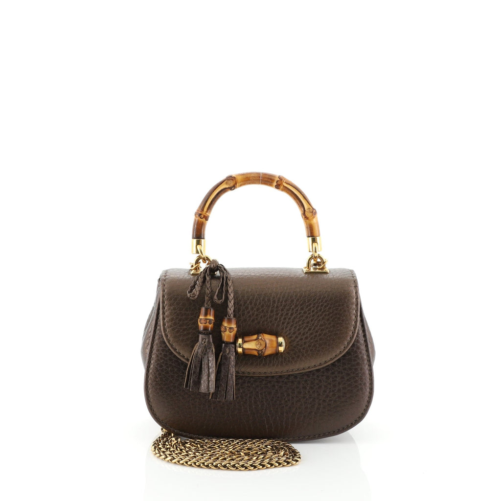 Bamboo Night Handbag Leather Mini