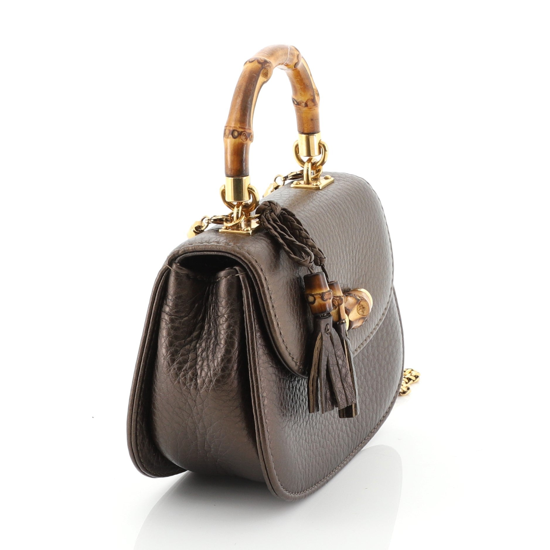 Bamboo Night Handbag Leather Mini