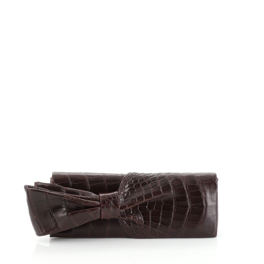 Aionoeud Bow Clutch Crocodile